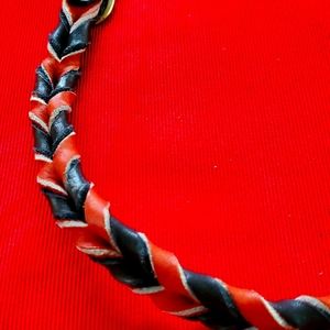 Brand New Leather Dog Collar Black/Brown 16 inch